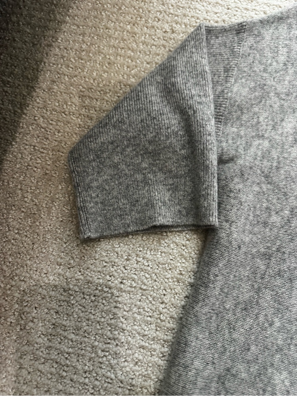 ANTONIO MELANI Light Gray Turtleneck Oversized Women's Sweater, cashmere blend - Picture 3 of 4